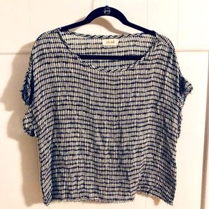 Bella Dahl lightweight black and white top, size L